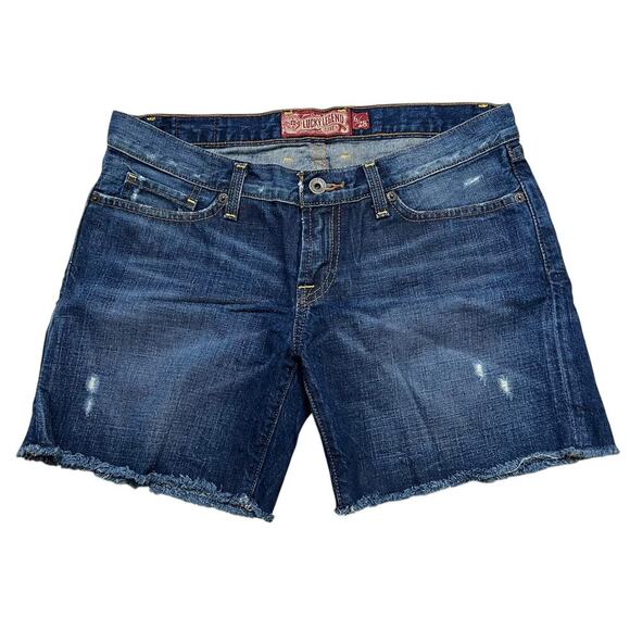 Lucky Brand Women’s Cutt‎ Off Patriotic Americana Denim Shorts - size 6/28 - Picture 3 of 6